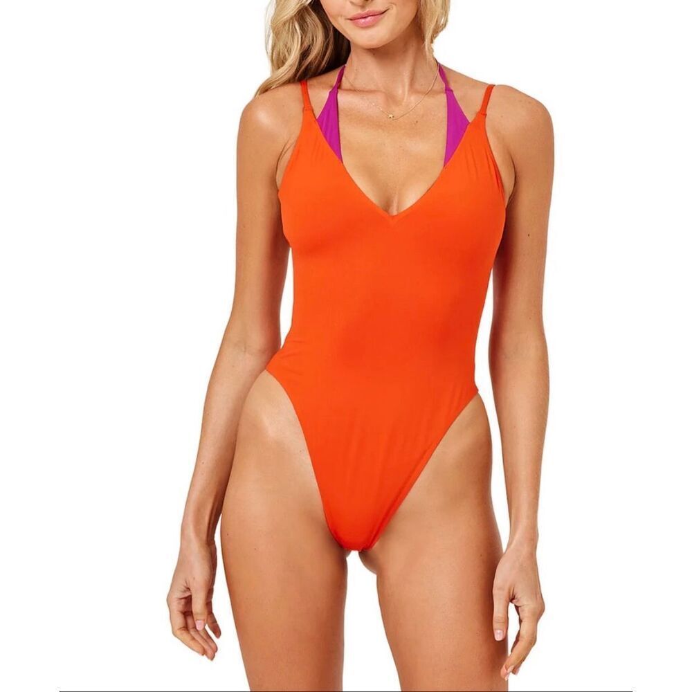 L*Space Fused Marilou One Piece Swimsuit | Orange in Medium